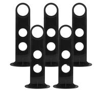 Parliky 5 Pièces Support de Rangement en Plastique Noir pour Cônes de Football et Disques de Marquage, Poignée Portable pour Organisation Ample Terrains de Football