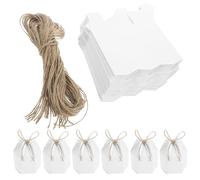 Parliky 50 pièces Boîtes à Dragées Mariage Boîte Cadeau Hexagonale Papier Kraft Blanc Réutilisable Emballage Élégant pour Fêtes et Mariages