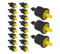 Parliky 50 Pièces Goutteur à Compensation de Pression en Plastique avec Connecteur à Barbelure et Canaux Anti-Obstruction pour Racines de Plantes et Pelouses Segmentées, Débit Stable 30l/h