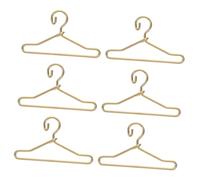 Parliky 50 pièces Lot de Mini Cintres Métal Doré pour Vêtements de Poupée Organisateur Robuste pour Dressing de Jouets Accessoires Pratiques pour Chambre Garçon Fille