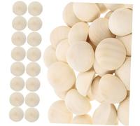Parliky 50 pièces Perles Demi-rondes Naturel Non pour Bijoux DIY Décoration Artisanale
