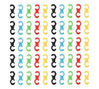 Parliky 50 Pinces de Serrage C pour Vélo de Route, Clips de Fixation pour Tubes de Frein, Collier de Guidage de Câble en Plastique, 50 Pièces Couleurs Assorties, Accessoire Vélo