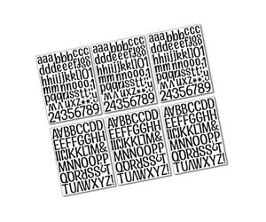 Parliky 6 Feuilles Autocollants Lettres et Chiffres DIY Noir Stickers Muraux Décoratifs pour Chambre Garçon Fille Classe Mobilier Lettres Majuscules et Autocollantes Faciles à Poser et