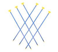 Parliky 6 Flèches Ventouse de Remplacement pour Arc Jouet en Plastique Bleu | Lot de 6 Pièces, Usage Anniversaire et Tir sur Cible, pour Murs Lisses et Arcs Jouets