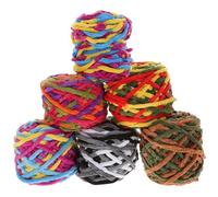 Parliky 6 Pelotes de Fil Épais Acrylique pour Tricoter Gros Fil à Crocheter Doux Assortiment Couleurs Écharpes Bonnets Couvertures Fournitures de Tricot Créatif