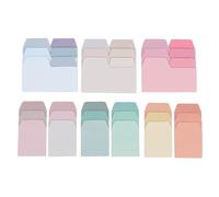 Parliky 6 pièces Autocollants Mémo Dégradé Coloré Index Notes Créatifs pour École et Bureau