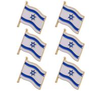Parliky 6 Pièces Broches Drapeau Israël Métal Pin Décoratif pour Sacs à Dos Vêtements et Chapeaux Accessoires Polyvalents pour Bricolage et Cadeaux Souvenirs