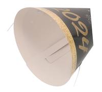 Parliky 6 pièces Chapeaux Papier Côniques pour Nouvel An Accessoires de Fête Papier Noir Or Fournitures de Fête pour Adultes Décorations Festives Aléatoires