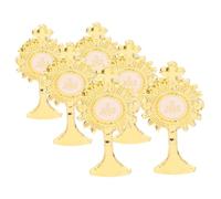 Parliky 6 Pièces Épingles Religieuses pour Première Communion Broches Catholiques Décoratives Croix Jhs Saint Graal pour Célébrations Offrandes Religieuses