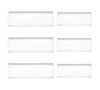 Parliky 6 pièces Glass Guitar Slide Rings For Electric Acoustic Guitars Transparent Finger Sliders Lightweight Blues Jazz Country Performance