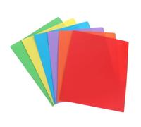 Parliky 6 pièces Lot de Dossiers Plastiques avec Agrafes Dossiers à Deux Poches Résistants et Étanches pour Classement Bureau et École Rangement Administratif