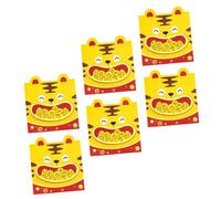 Parliky 6 Pièces Lunar Tiger Year Envelopes Set Small Cute Paper Money Pockets For Chinese Spring Festival Auspicious Pocket For Blessings And Prosperity