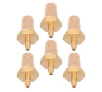 Parliky 6 Pièces Nozzle et Filtre Cuivre pour Machine à Fumée Silencieux Pneumatique pour Compresseur Air Accessoires de Filtration Haute Efficacité pour Tube à Huile et Pierre à Bulles