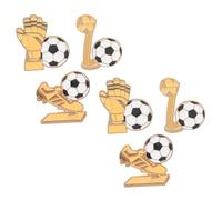 Parliky 6 Pièces Set de Épinglettes Football Métal Broches Ballon de Foot Sportives pour Hommes et Femmes Accessoires Badges Football pour Vêtements et Sacs à Dos