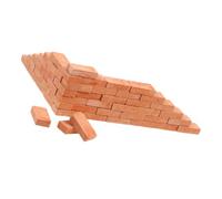 Parliky 60 pièces Briques Miniatures Argile Réalistes pour Maison de Poupée Modélisme Échelle Décor Jardin DIY Briques Terre Cuite pour Construction Maquette