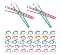 Parliky 60 Pièces Stylos Effaçables en Plastique pour Élèves du Primaire, Écriture Fluide sans Cassures, pour t Cours D'art
