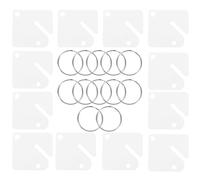 Parliky 60 Porte-clés en Acrylique Blanc avec Anneaux en Alliage de Zinc, Étiquettes Carrées Faciles à Écrire pour Identifier Valises et Objets, Accessoire Polyvalent