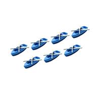 Parliky 7 Ensemble Miniature Boat Ornament Kit with Paddles Creative DIY Micro Landscape Beach Decorations for Garden Dollhouse and Home Gardening Art