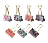 Parliky 7 Pièces Trombones à Reliure en Acier Inoxydable, Pinces à Reliure Jumbo pour Bureau et Maison, Clips pour Papiers et Notes, Taille Mini 1,26 Pouces