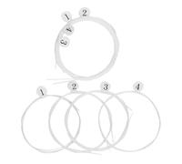 Parliky 8 Pièces Cordes de Ukulélé en Nylon Blanc Cordes de Ukulélé Soprano 1re 0,24mm 2e 0,32mm 3e 0,34mm 4e 0,28mm