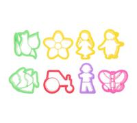 Parliky 8 pièces Coupeurs Argile Multifonctionnels pour Création Boucles Oreilles DIY Outils Moulage Argile Plastique Légers et Durables pour Pâte Polymère