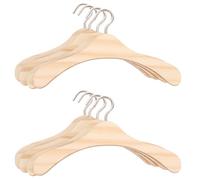 Parliky 8 pièces Miniature Wooden Dollhouse Hangers Doll Clothes Organizers for Bjd and Mini Dolls Lightweight Accessories and Storage