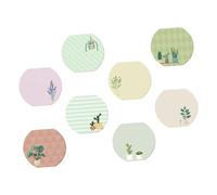 Parliky 8 Pièces Notepads Plant Pattern Self Adhesive Pads Bulk Cute Stationery For Office Classroom And Home