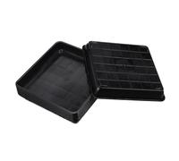 Parliky 8 Pièces Soucoupes Carrées pour Pots de Fleurs Plastique Lot de Résistantes et Légères Plateau pour Plantes Intérieur et Extérieur Adapté pour Bonsaï et Jardinières Noir
