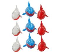 Parliky 9 pièces Lot de Jouets Requin Gonflables PVC pour Garçon Fille Décoration Fête Anniversaire et Jeux Extérieurs Jouets Plage et Piscine Colorés et Résistants