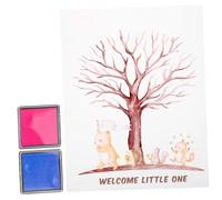 Parliky Arbre à pour Gender Reveal Party Décoration Personnalisée Shower avec Affiche Encreurs Bleu et Souvenirs et Messages Invités Fournitures Révélation Genre