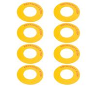 Parliky Autocollant de panneau d’arrêt 8pcs, étiquette de déconnexion d’urgence, papier synthétique PP jaune, 31 mm, application facile pour boutons d’arrêt sur panneaux métalliques