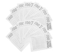 Parliky Autocollants Chiffres Adhésifs Ronds Imperméables 1 CM Diamètre 25 Feuilles Numéros 1 à 100 Chiffres Décoratifs pour Classe Bureau Sol de Gym et Extérieur
