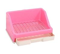Parliky Bac à Litière Plastique pour Lapins Toilettes à Petits Animaux avec Design Anti-Chute Et Espace De Jeu Optimal Accessoire pour Lapins Cobayes Et Hamsters