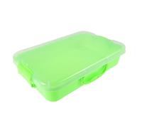 Parliky Bac à Sable Empilable Vert Bac Sensoriel Portable Plastique Boîte de Rangement pour Jouets Accessoires de Moules pour Sable et Argile Jeu Créatif pour Garçon Fille