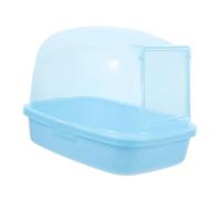 Parliky Bac à Sable pour Hamster et Chinchilla Bac de Bain Compact Plastique Transparent Toilette et Salle de Bain pour Petits Rongeurs Litière Adaptée Aux Cages Petites et Espaces