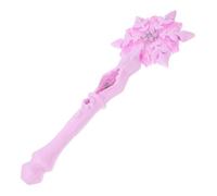Parliky Baguette Lumineuse Flocon de Neige Rose pour Fille - LED Magique 1 Pièce, Accessoire de Déguisement Princesse pour Fêtes, Anniversaires, Halloween et Noël