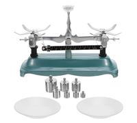 Parliky Balance De Laboratoire À Double Plateau Balance Mécanique Avec Kit De Poids Outil Pédagogique Pour Laboratoire De Chimie Et De Physique Vert