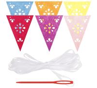 Parliky Bannière Fiesta Mexicaine Feutre pour Décoration Murale et Extérieure Banderole Colorée Résistante pour Fête Anniversaire et Carnaval