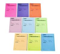 Parliky Bloc Notes Autocollants Fluorescents Couleurs Mémo Portable Adhésif Notes Repositionnables pour Bureau et Maison Facile