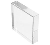 Parliky Bloc Presse-Papier Carré en Cristal Transparent 80X80X19 MM Presse-Papier Décoratif en Verre Lisse pour Bureau et Loisirs Créatifs Support Stable pour Décoration et Photographie