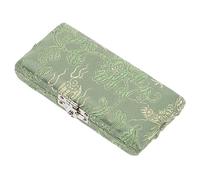 Parliky Boîte à Anches de Hautbois Portable Bois et Soie Compacte et Respirante pour Transport Facile des Anches de Hautbois Accessoire Instrument de Musique Vert