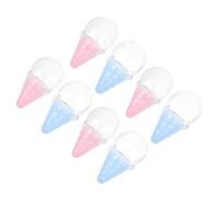 Parliky Boîte à Bonbons de Crème Glacée Lot de 8 Pots Transparents Couvercles Rangement Alimentaire Présents pour Garçon et Filles Boîte Décorative Petite Taille