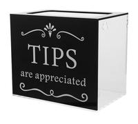 Parliky Boîte à Pourboires en Acrylique Transparente Fond Antidérapant, pour Barmans et Artistes, Conteneur Sécurisé pour Dons et Tombolas en Milieu Festif