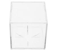 Parliky Boîte de Présentation Acrylique Carrée pour Balle Baseball Vitrine Transparente avec Base Support et Sécurisé pour Affichage Compact de Balles Sportives