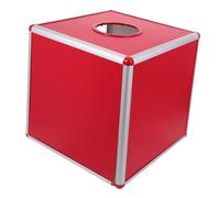 Parliky Boîte Transparente Rouge Moyenne urne Donation Polyvalente pour tirages Votes et Stockage Tickets Design Pratique et Robuste pour Usage répétitif