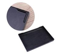 Parliky Bol pour Reptiles Grand Format Incassable pour Alimentation Eau et Bain Design Antidéversement avec Surface Imitation Adapté Aux Tortues Terrestres et Terrariums Couleur Noire