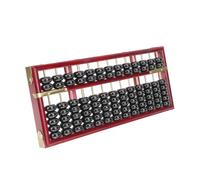 Parliky Boulier en Bois Vintage à 13 Colonnes 7 Perles Rouges, Outil Arithmétique Éducatif pour Garçon et Filles, Abaque de Calcul Pratique pour Apprentissage Scolaire et Développement