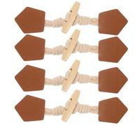 Parliky Boutons à Bascule en Bois 8 Paires pour Manteaux et Pulls Boutons de Fermeture Rétro en Cuir PU Accessoires Couture Robustes pour Vêtements D’Hiver Usage Maison et Atelier