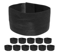 Parliky Brassards de Deuil Noirs Élastiques en Maille Polyester 5X30 CM Fermeture Auto-agrippante Lot de 12 Pièces pour Cérémonies Funéraires Prières Commémoratives et Événements
