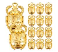 Parliky Breloques Scarabées en Métal Doré 20 Pièces pour Loisirs Créatifs | Style Rétro Unique et Chic, Lot en Vrac pour Bracelets Perlés, Accessoires Téléphoniques et Banquet